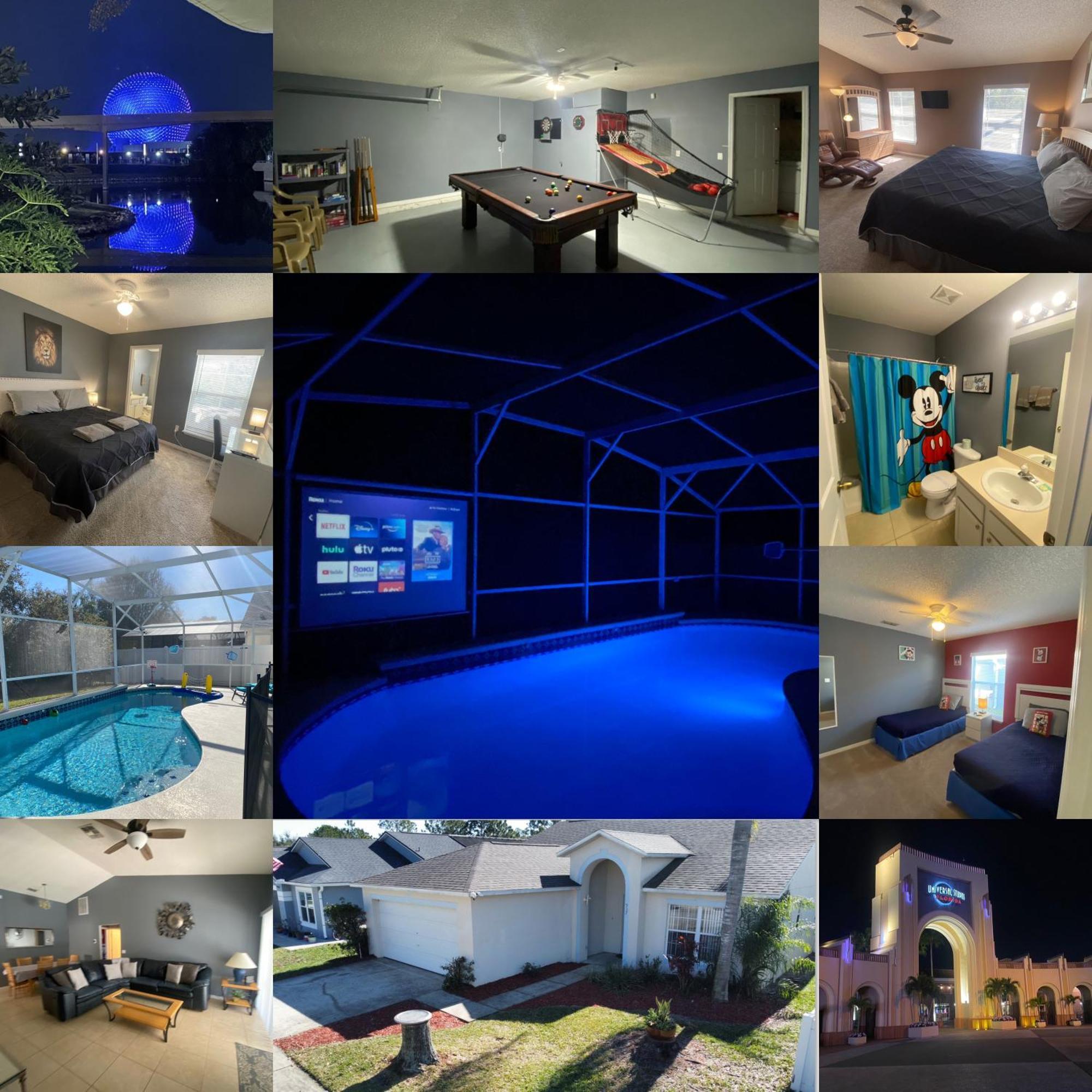3 Bedroom Villa With Poolside Cinema And Games Room Close To Theme Parks Sleeps 6 Plus 2 Орландо Экстерьер фото